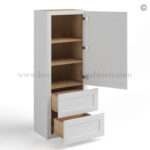 White Shaker 18 H Wall With Drawer Cabinet