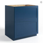 blue cabinets, drawer base cabinets