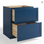 Navy Blue Shaker Two Drawer Base, rta cabinets