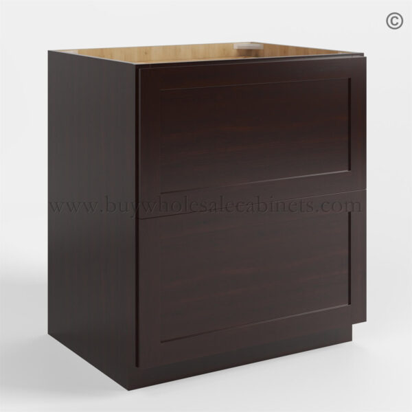 Shaker Espresso Two Drawer Base