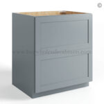 Gray Shaker Two Drawer Base, rta cabinets