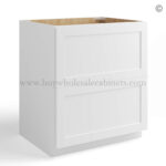 White Shaker Two Drawer Base, rta cabinets