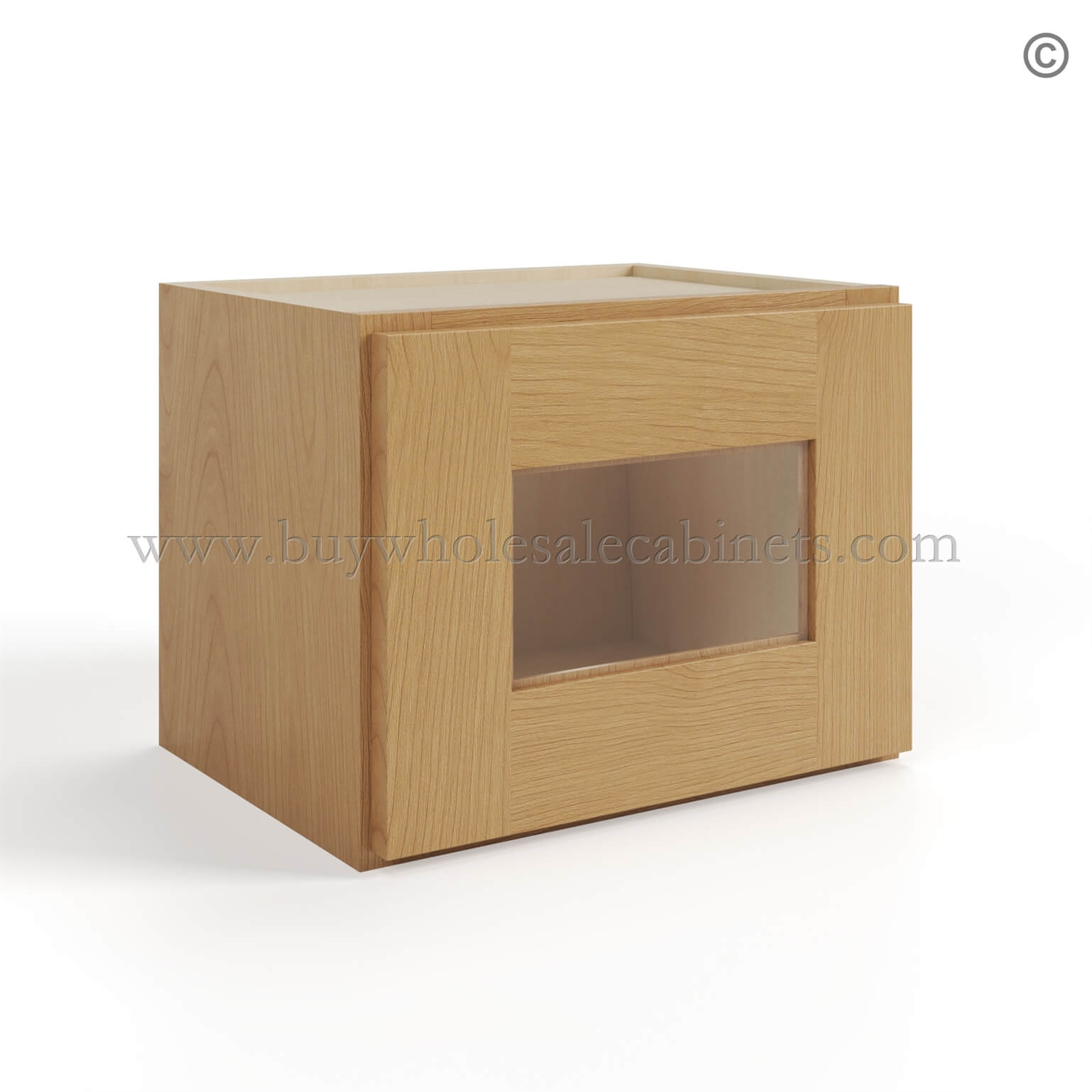 Treasure Chest Shaker 12 H Single Door Wall Cabinet with Glass Door, wall cabinets