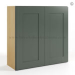 wall cabinets, green cabinets