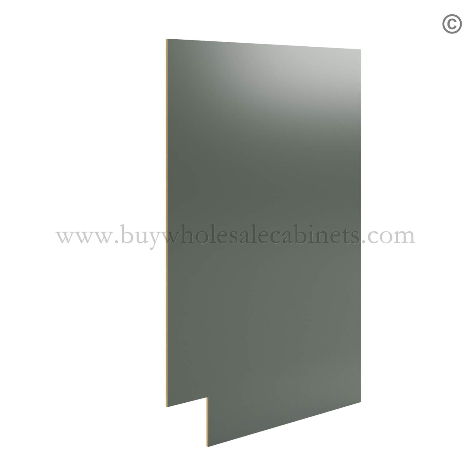 Green Shaker Base Skin Veneer Panel, rta cabinets