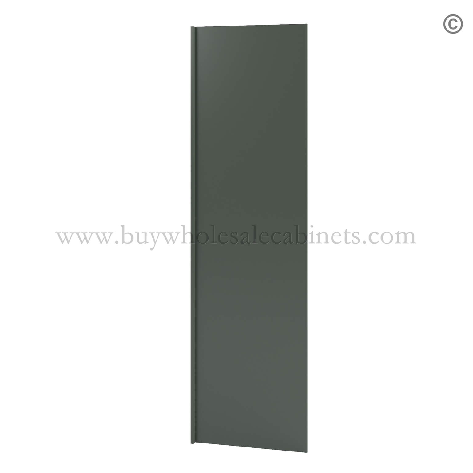 Green Shaker Refrigerator End Panel, rta cabinets