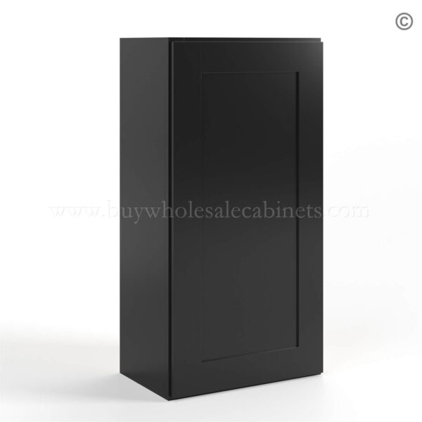 black Shaker 36 H Single Door Wall Cabinet