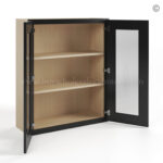 wall cabinets, black cabinets