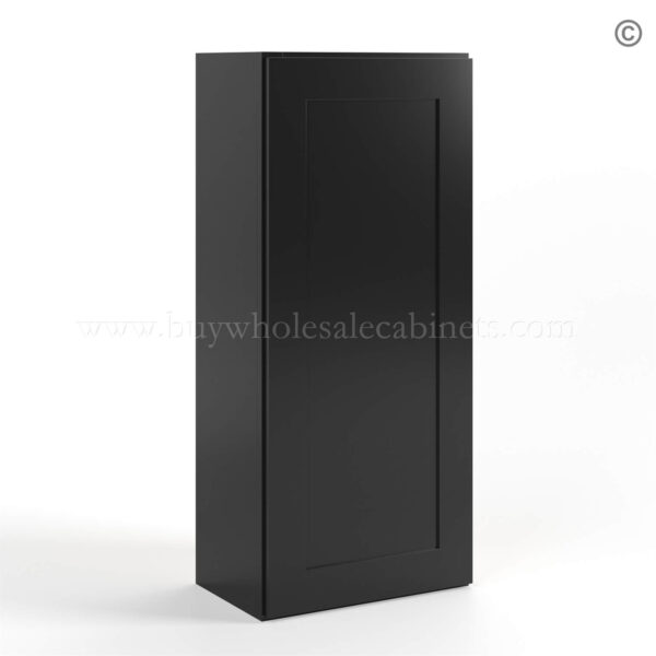 black Shaker 42 H Single Door Wall Cabinet