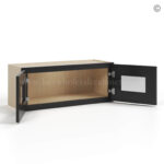 wall cabinets, black cabinets