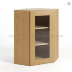 Treasure Chest Shaker 24 Diagonal Corner Wall Cabinet with Glass Door, wall cabinets