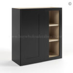 black Shaker 30 H Wall Blind Cabinet