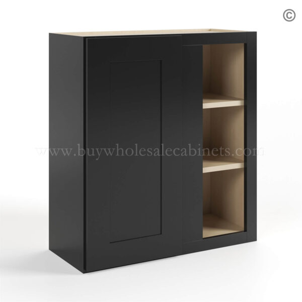 black Shaker 30 H Wall Blind Cabinet
