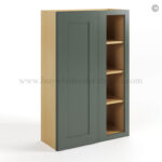 wall cabinets, green cabinet