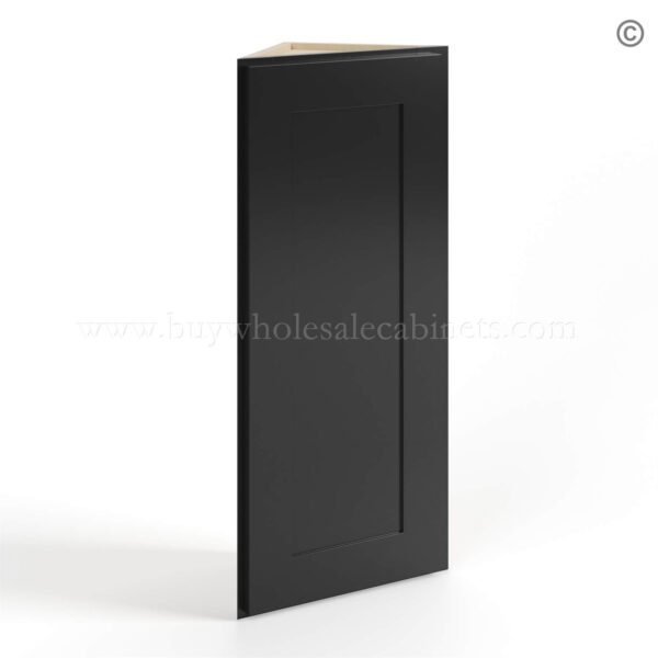 black Shaker 12 Angle Wall Cabinet
