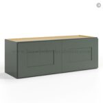 Green Shaker 12 H Double Door Wall Cabinet, rta cabinets