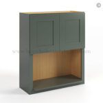 Green Shaker Microwave Wall Cabinet, rta cabinets