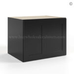 black Shaker 24 H Refrigerator Wall Cabinet 24 Deep