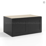 black Shaker 36 W Refrigerator Wall Cabinet 24 Deep