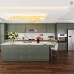 black shaker cabinets