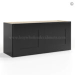 black Shaker 15 H Double Door Wall Cabinet
