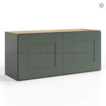 Green Shaker 15 H Double Door Wall Cabinet, rta cabinets