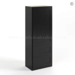 black Shaker 18W Wall With Drawer Cabinet