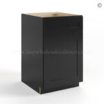 black Shaker Base Cabinet with Double Doors & Single Drawer