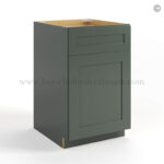 Green Shaker Base Cabinet with Double Doors & Single Drawer, rta cabinets