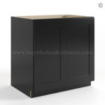 Black Shaker Base Cabinet - Full Height 2 Doors