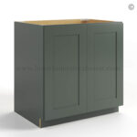 Green Shaker Base Cabinet - Full Height 2 Doors