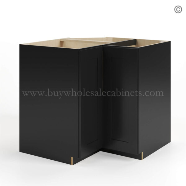 black Shaker Lazy Susan Base Cabinet