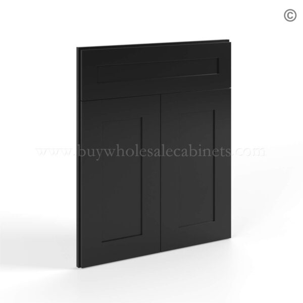 Black Shaker Corner Sink Base Front