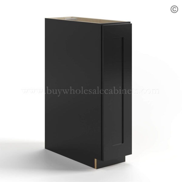 black Shaker Spice Pull Base Cabinet