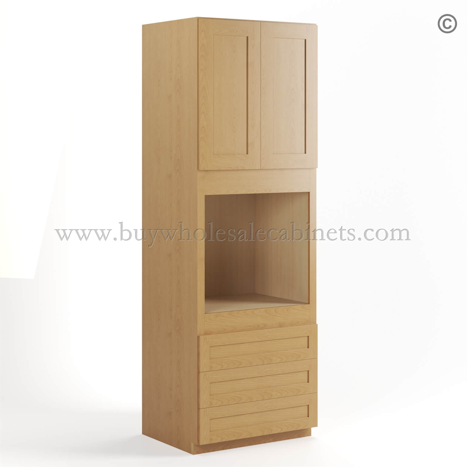 Treasure Chest Shaker 30 W Oven Pantry Cabinet, rta cabinet