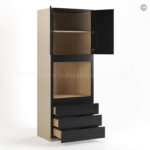 black cabinets, pantry cabinet