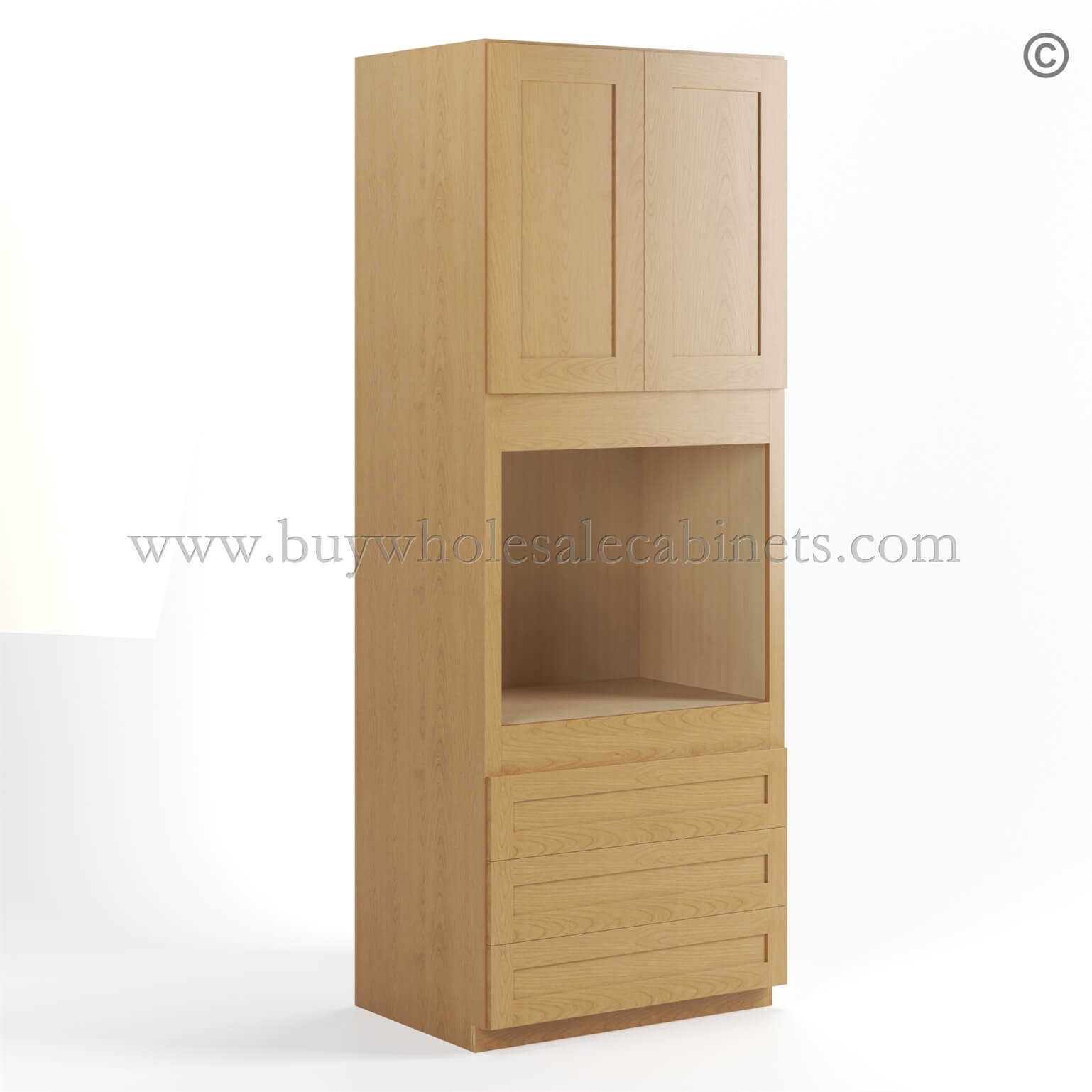 Treasure Chest Shaker 33 W Oven Pantry Cabinet, rta cabinets