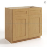 Treasure Chest Shaker Double Vanity Sink Base Cabinet, vanity cabinets