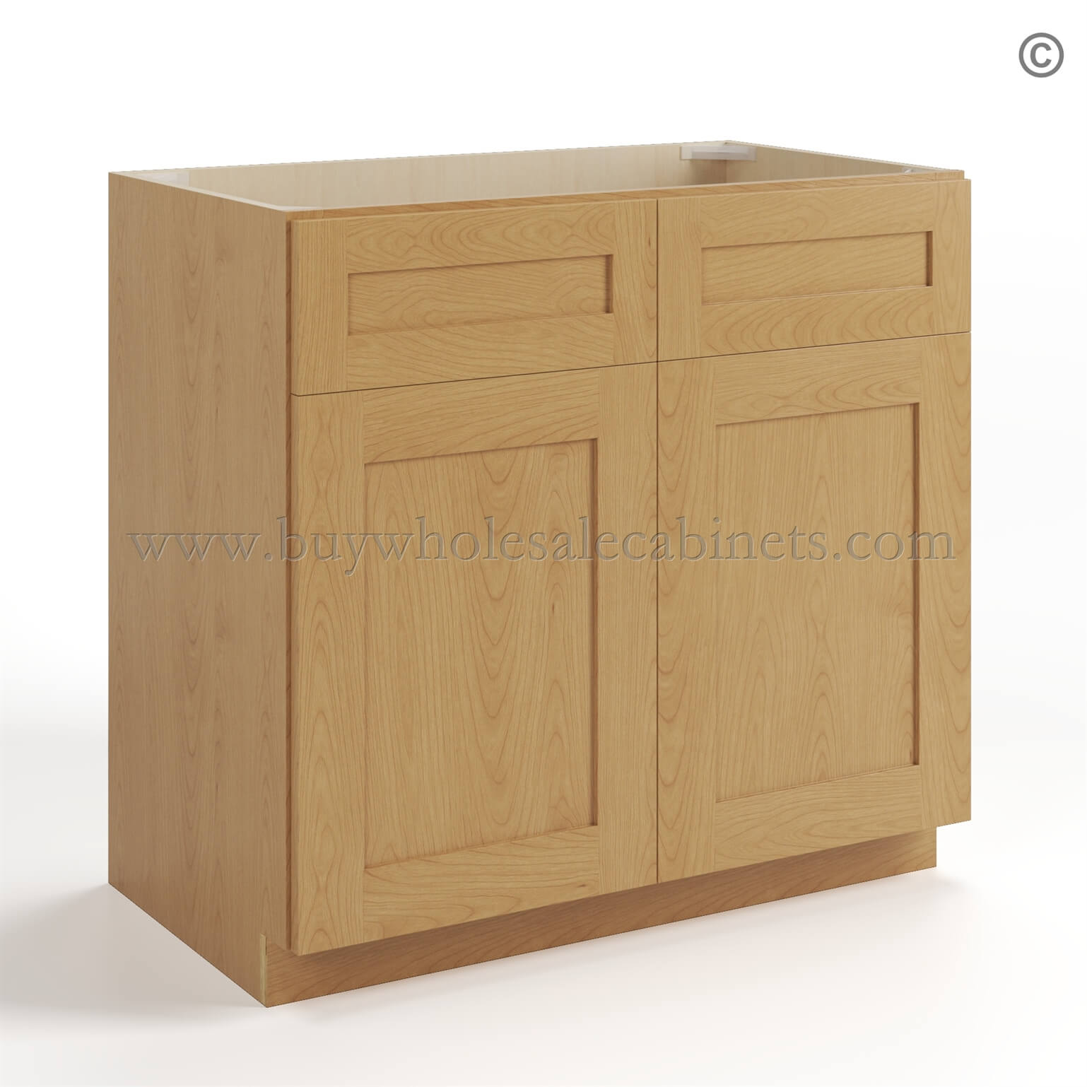 Treasure Chest Shaker Double Vanity Sink Base Cabinet, vanity cabinets