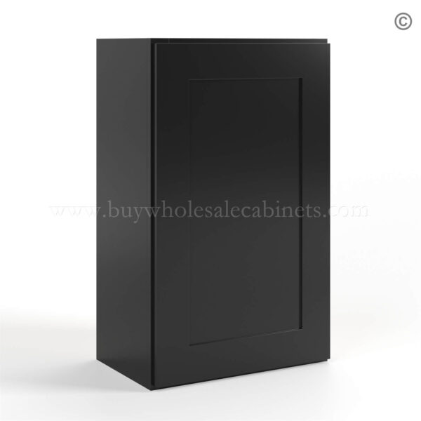 black Shaker 30 H Single Door Wall Cabinet