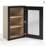 wall cabinets, black cabinets