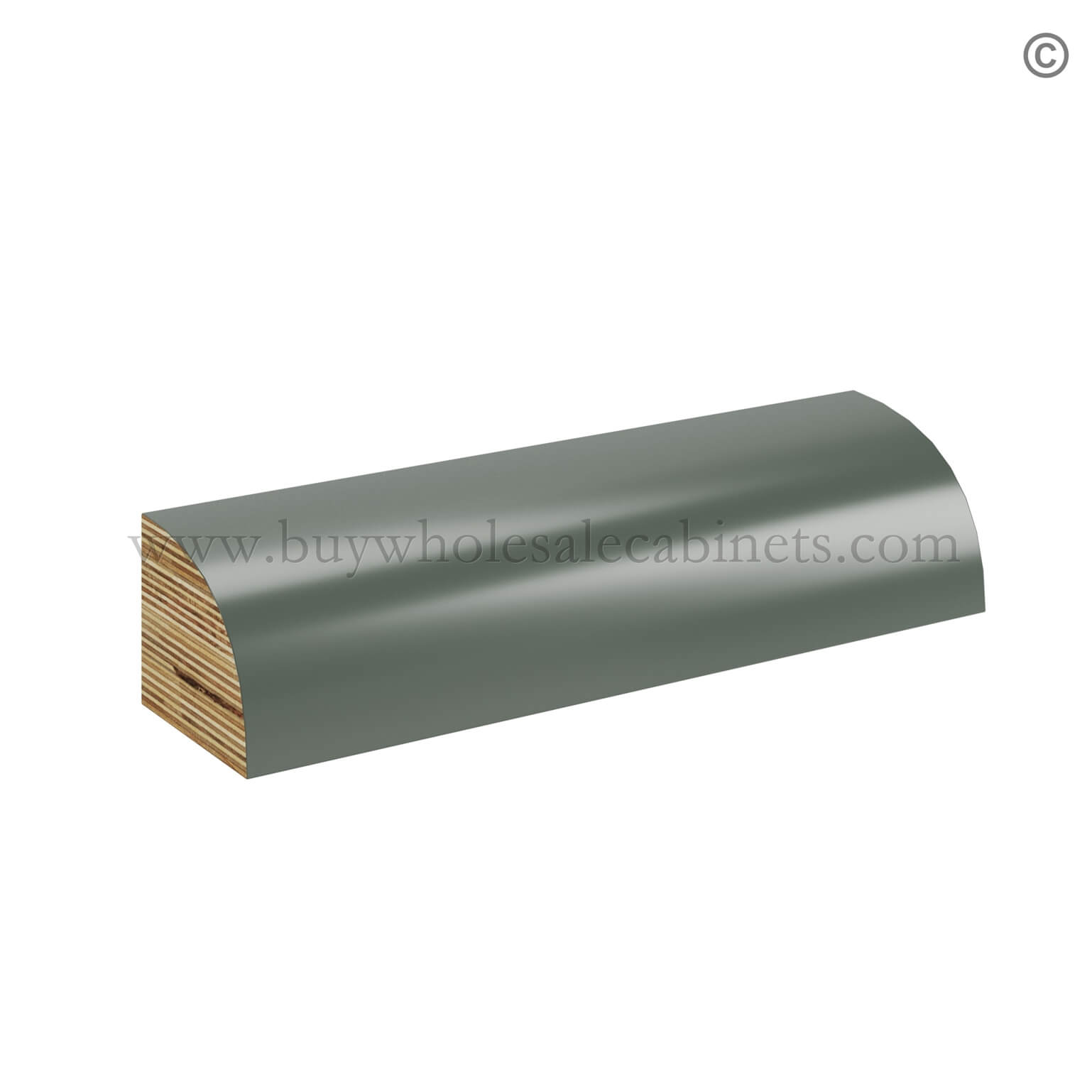 Green Shaker Shoe Moulding, rta cabinets