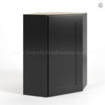 Black Shaker 24 Diagonal Corner Wall Cabinet
