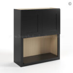 Black Shaker Microwave Wall Cabinet