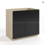 black cabinets, base cabinet