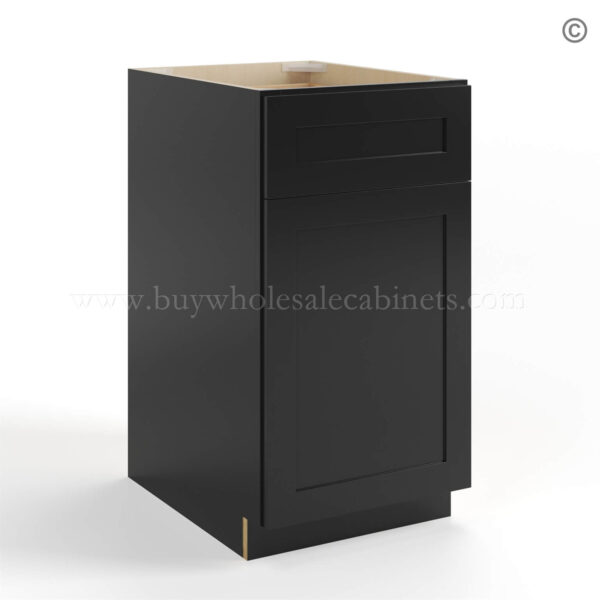Black Shaker Trash Base Cabinet