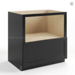 Black Shaker Microwave Base Cabinet