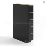 Black Shaker Base Spice Cabinet with 5 Drawers
