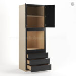 pantry cabinets, black cabinets