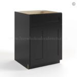 Black Shaker Single Vanity Sink Base Cabinet